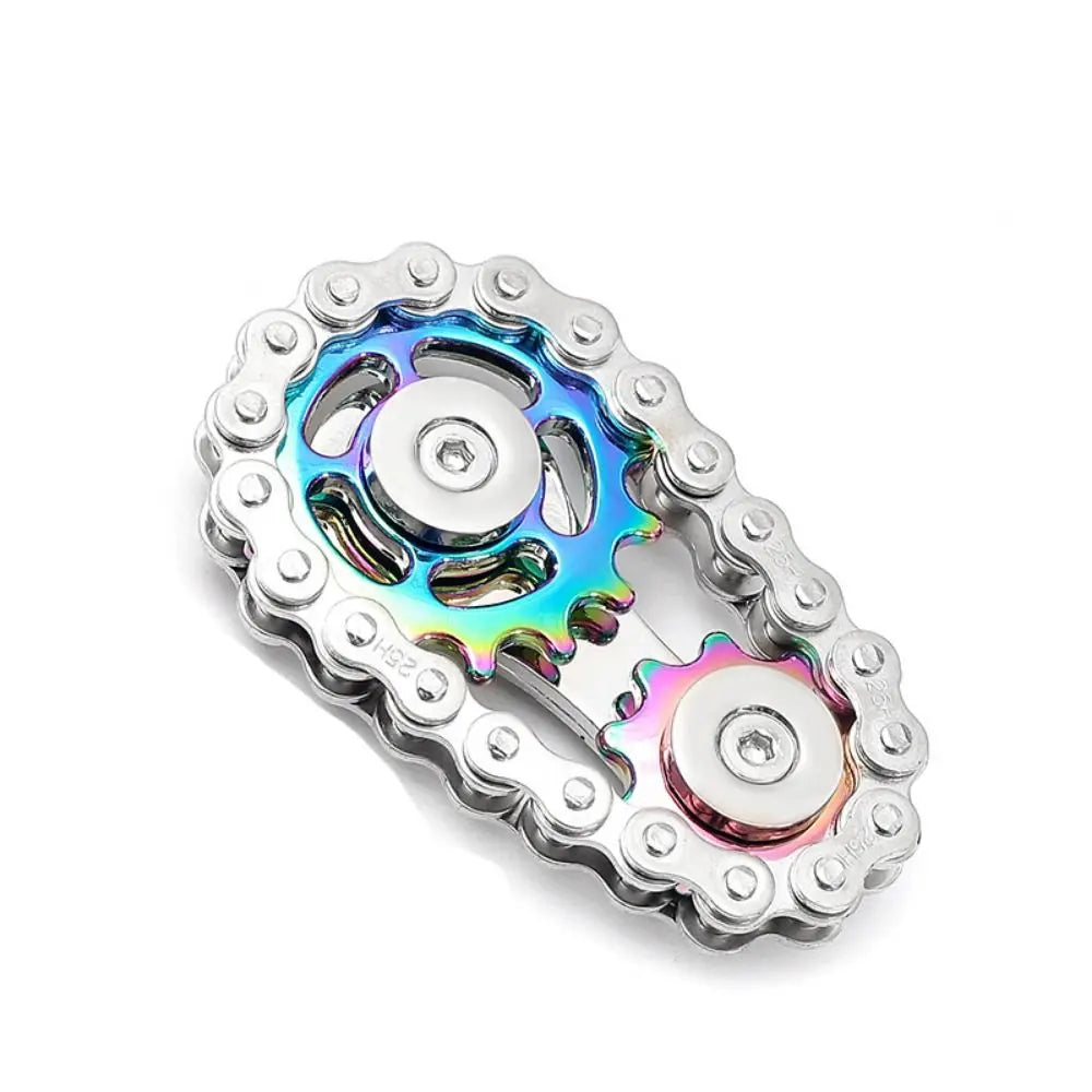 Chains Gear Fidget Spinner Spinning Top Fingertip Sprocket Hand Spinner Chain Gear Gyroscope Metal Wheel Gear Chain Gyroscope