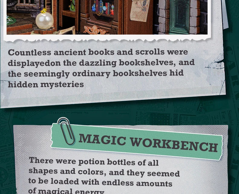 CUTEBEE Wooden 3D Puzzle DIY Book Nook Kit Miniature Dollhouse with Light Dust Cover Bookshelf Insert for Child Birthday Gift