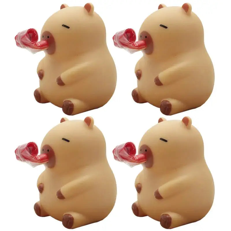 4pcs capybara squeeze toy sticking out tongue capybara Squish Toy Funny  Tongue Sticking Out Capybara Sensory Stress relief toys