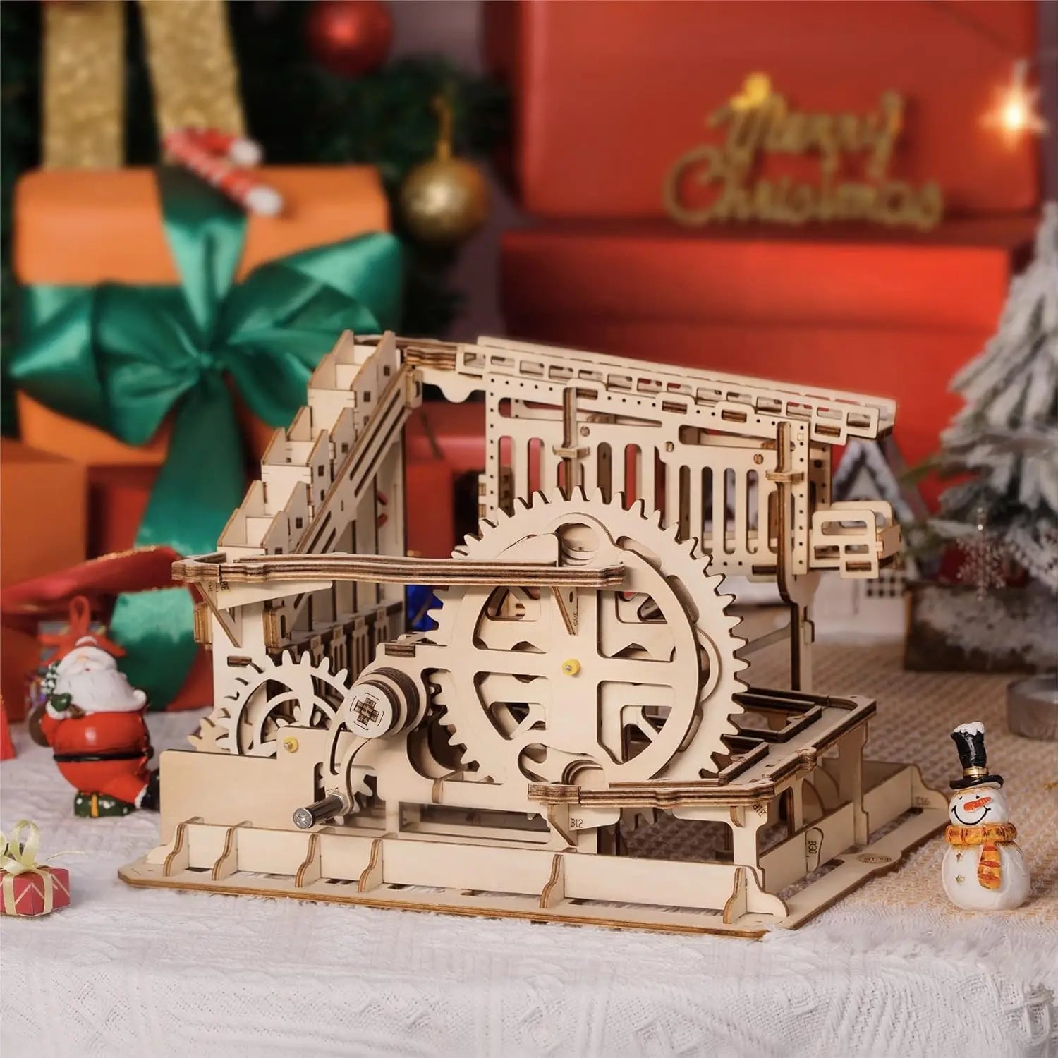 Robotime Rokr Marble Coaster 3D Puzzle Games Wooden Model Kits with Balls Wooden Construction Craft Toys for Kids and Adults