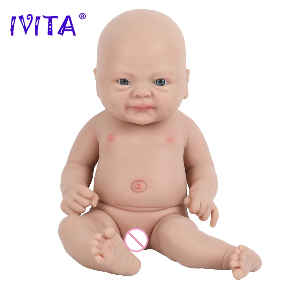 IVITA 14" 1.5kg Full Body Silicone Reborn Doll "coco" Girl Dolls Realistic Baby DIY Blank Soft Children Bebe Lifelike Toys