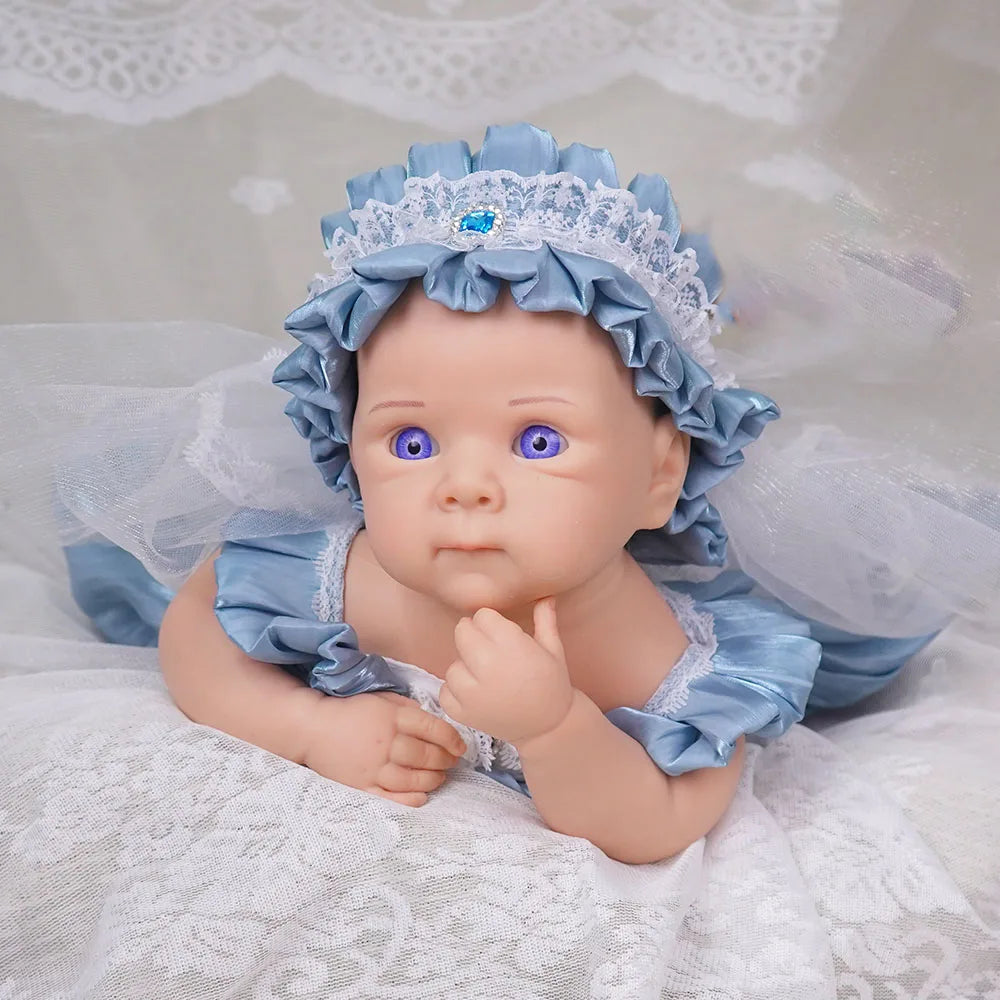 20.47INCH Big Reborn Full Body Silicone Doll Adorable Smile Newborn Baby Girl