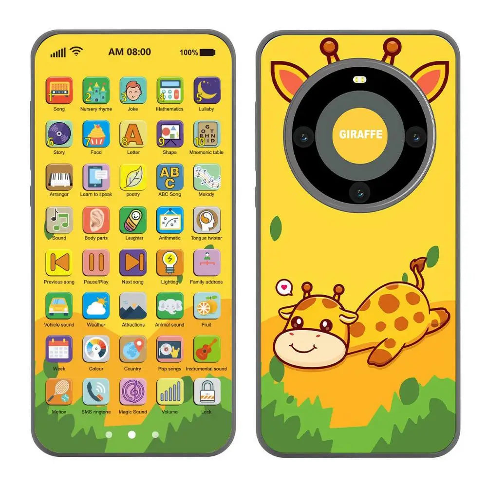 Kids Toy Smartphone Early Mobile Phone With Light Touch Screen Phone Rechargeable 10000 Functions Educational Content For Boys