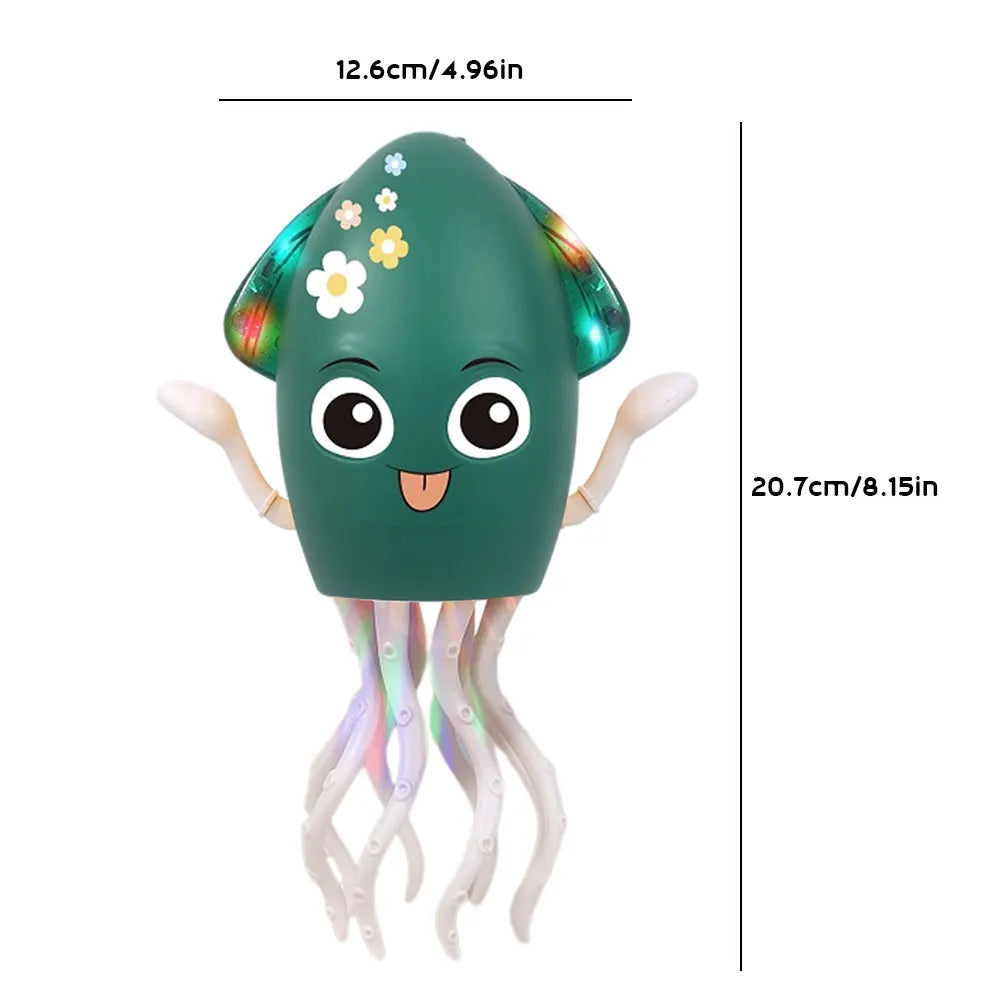 Dancing Funny Octopus Toy Smart Obstacle Avoidance Interactive Moving Toys Electronic Light Up Music Toys for Office Desk Decor