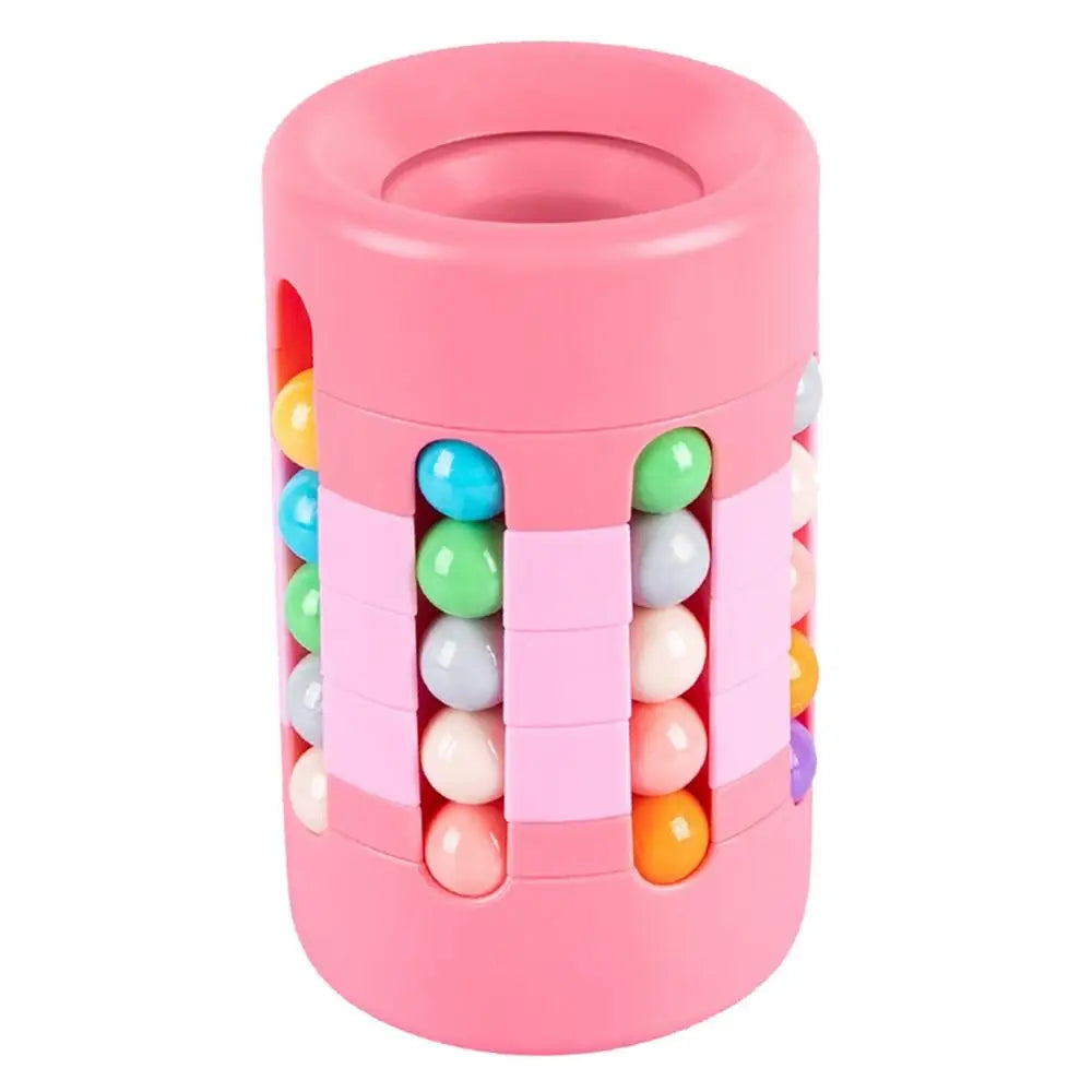 Rotating Magic Beans Cube Creative Pen Holder Kids Adults Stress Relief Spinning Bead Puzzles Children Intelligence Game