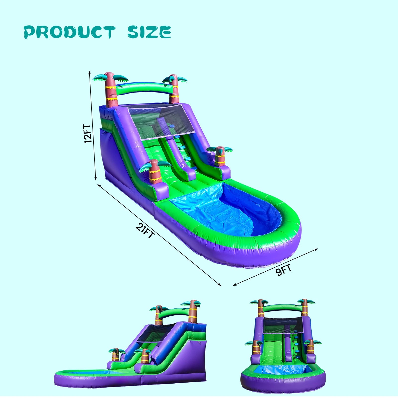 Giant Commercial PVC Inflatable Bounce House Tropical Water Slide for Kids Party Children's playground, children's toys