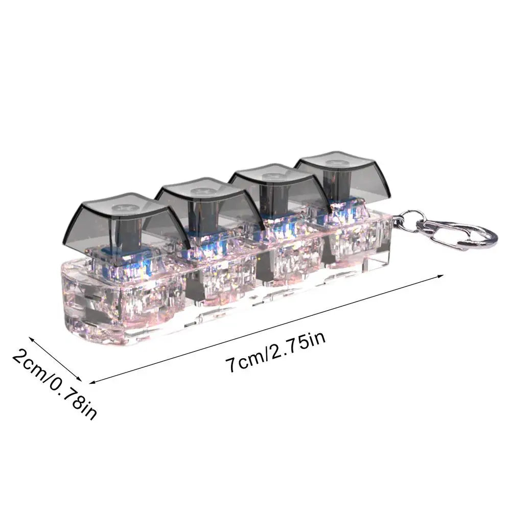 Keyboard Key Toy Party Stress Relief DIY Fidget Button Keycap Fidget Keychain Keyboard Keychain Toys Finger Keyboard Caps Toy