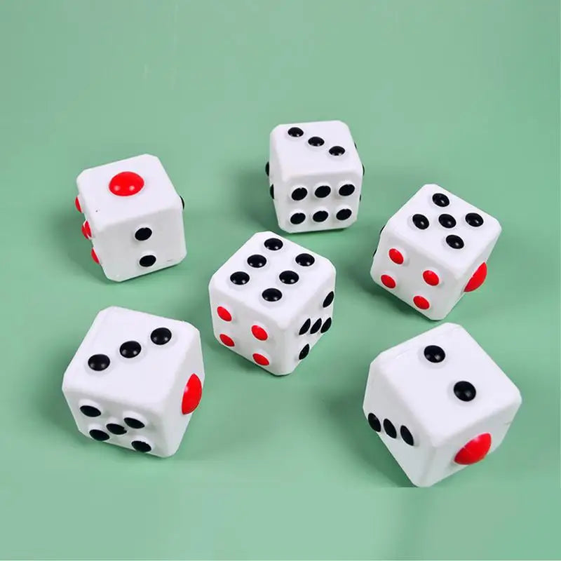 Dice Stress Ball Dice Stress Relief Toy Silicone Pop Bubbles 3D Dice Shaped Squeeze Stress Toys Venting Toy Stress Reliever For