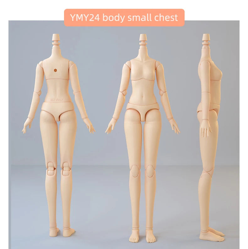 20cm 21cm YMY Body Super White Milk White Girl Body for Ob22, Ob24, Blyth, ICY, DBS, 1/6bjd Doll Head Movable Joint Doll Body