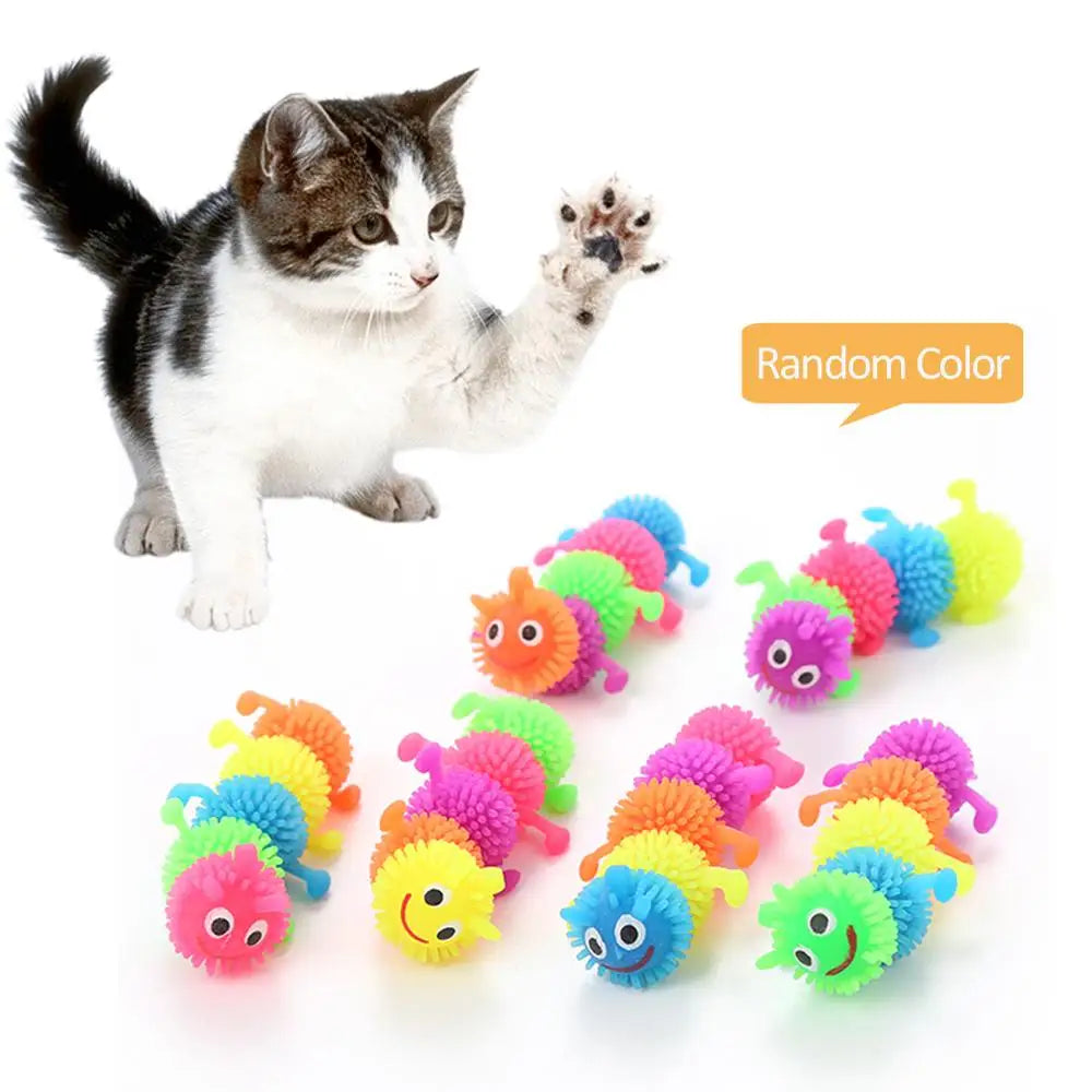Simulation Caterpillar Kids Toys Anti Stress Easter Caterpillar Toys Interactive Flexible Decompression Chew Toys For Kids