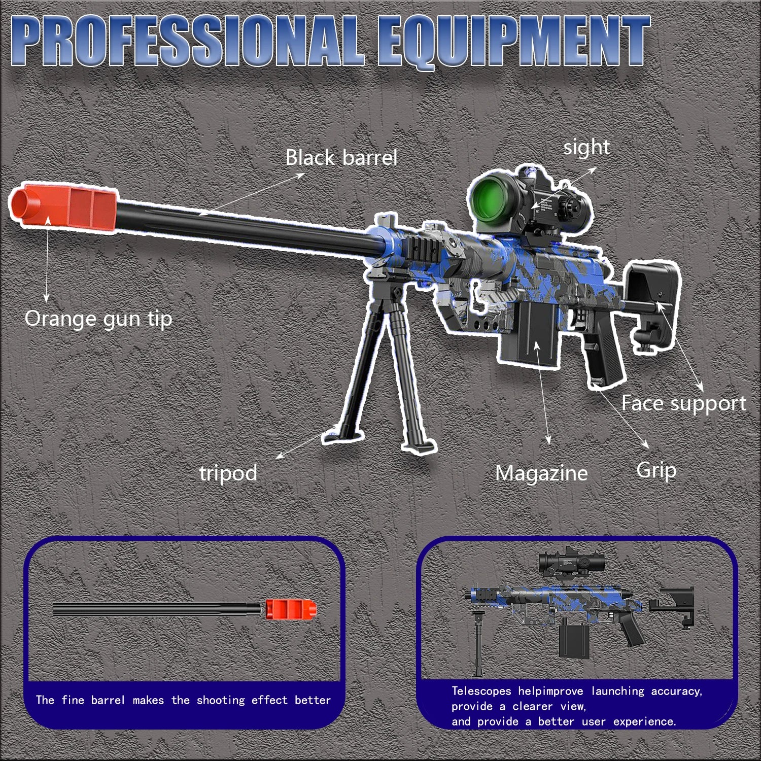 Outdoor Gel Ball Blaster, Electric USB Rechargeable, Mode Manual, Perfect Gift for Christmas and Halloween