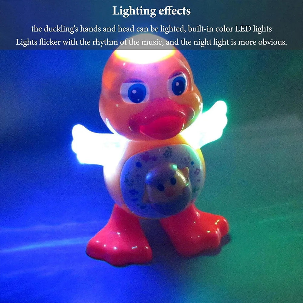 Electric Dancing Duck with Music & Lights Baby Musical Duck Toy Interactive Baby Duck Toy for 1 + Year Old Toddler Boys Girls
