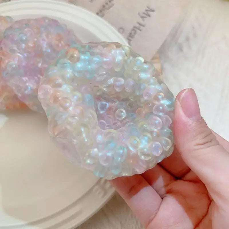 Bead Stress Ball Stress Ball Toy TPR Novelty Shapeable Vacuum Ball Colorful Beads Sensory Fidget Toys Stress Relief For Children