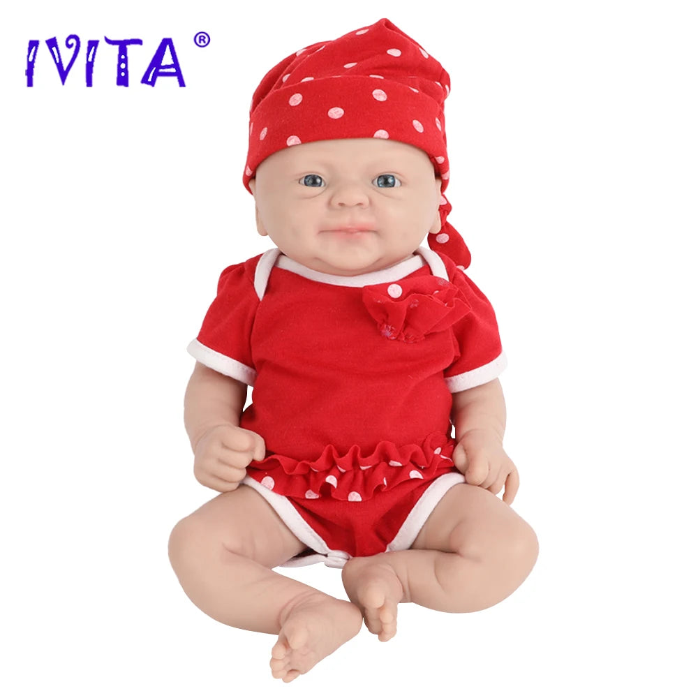 IVITA 14" 1.5kg Full Body Silicone Reborn Doll "coco" Girl Dolls Realistic Baby DIY Blank Soft Children Bebe Lifelike Toys