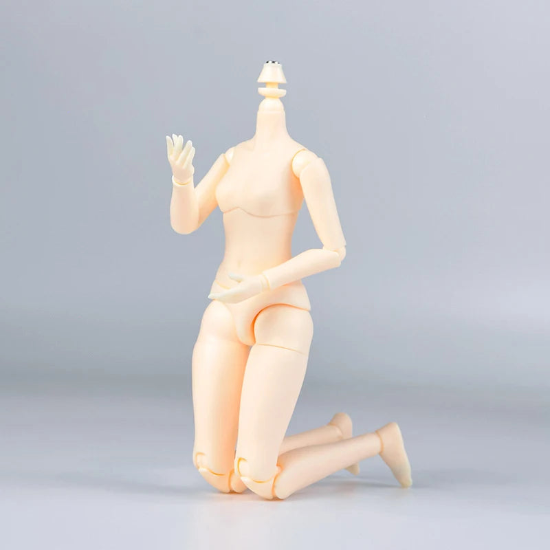 20cm 21cm YMY Body Super White Milk White Girl Body for Ob22, Ob24, Blyth, ICY, DBS, 1/6bjd Doll Head Movable Joint Doll Body