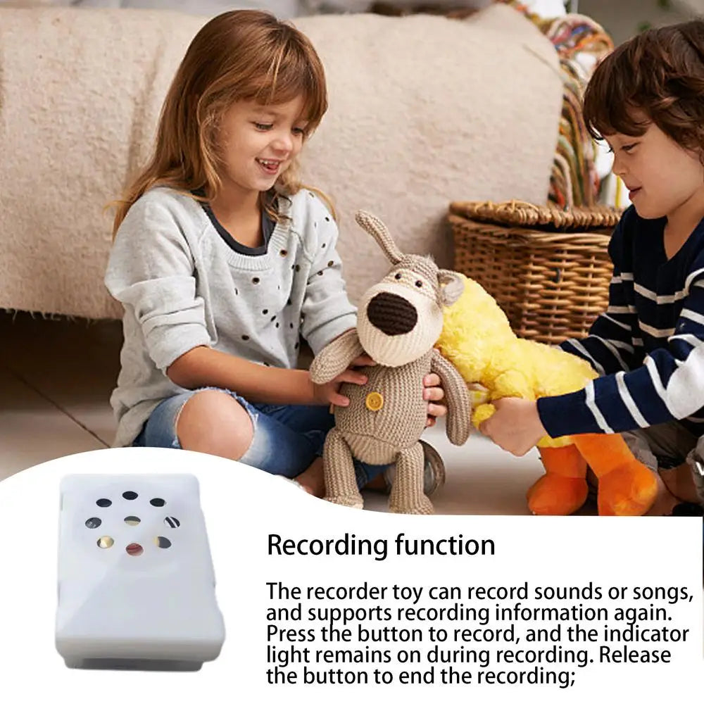 Voice Recorder for Stuffed Animal Square Voice Recording Device Recordable Stuffed Animal Insert Square Voice Box for Plush Toy