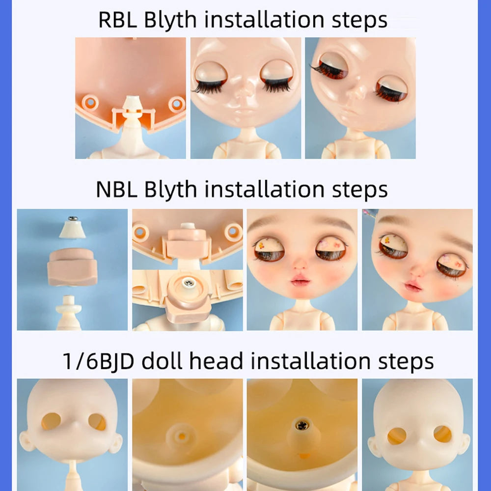 20cm 21cm YMY Body Super White Milk White Girl Body for Ob22, Ob24, Blyth, ICY, DBS, 1/6bjd Doll Head Movable Joint Doll Body