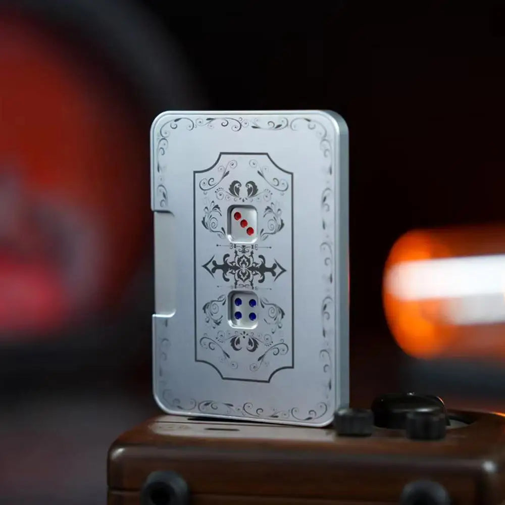 3D Mechanical Dice Fidget Toy Aluminum Alloy Stress Relief Dice Spinner Toys Portable Finger Press Card Dice Stress Relief Toys