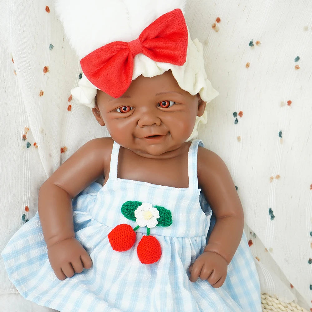 Artificial Soft Full Body Platinum Silicone Painted Reborn Doll Girl Handmade 18.31 Inch Solid Color Newborn Dummy Boy Suitable