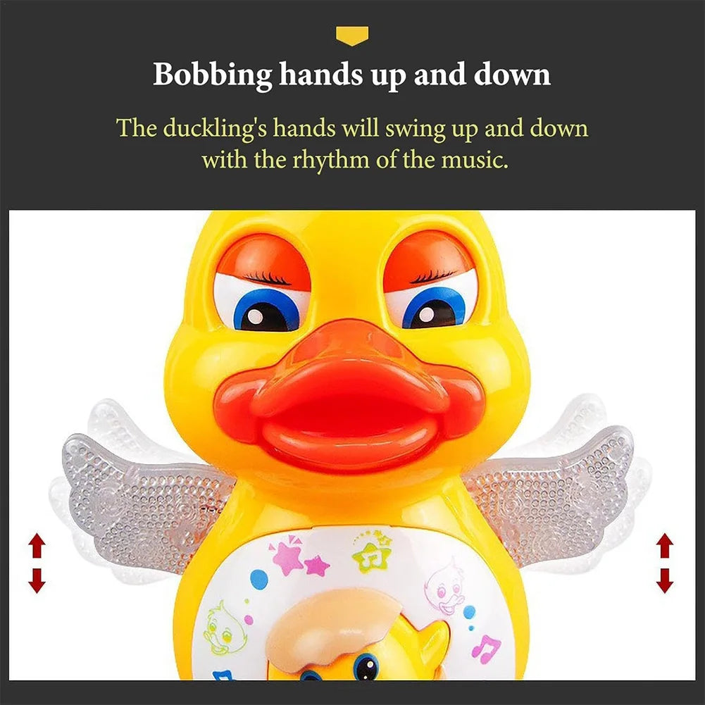 Electric Dancing Duck with Music & Lights Baby Musical Duck Toy Interactive Baby Duck Toy for 1 + Year Old Toddler Boys Girls