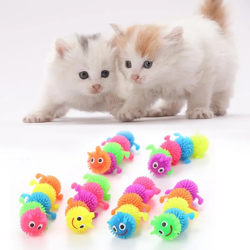 Simulation Caterpillar Kids Toys Anti Stress Easter Caterpillar Toys Interactive Flexible Decompression Chew Toys For Kids