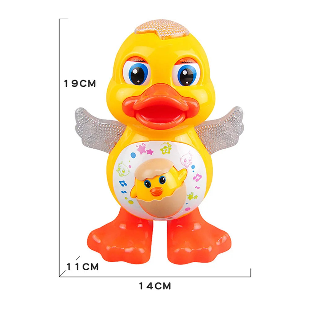 Electric Dancing Duck with Music & Lights Baby Musical Duck Toy Interactive Baby Duck Toy for 1 + Year Old Toddler Boys Girls