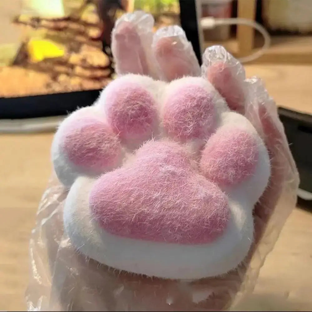 Cat Paw Squishys Fidget Toy Cute Plush Cat Paw Silicone Slow Rebound Pinch Decompressions Toy Stress Release Vent Toy