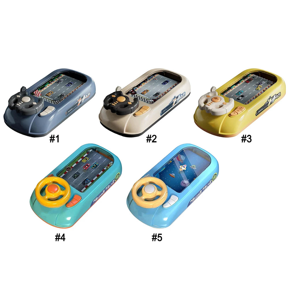 Driving Simulator with Music & Vehicle Sound Effects Interactive Simulation Driving Steering Wheel Toy Car Racing Adventure Game