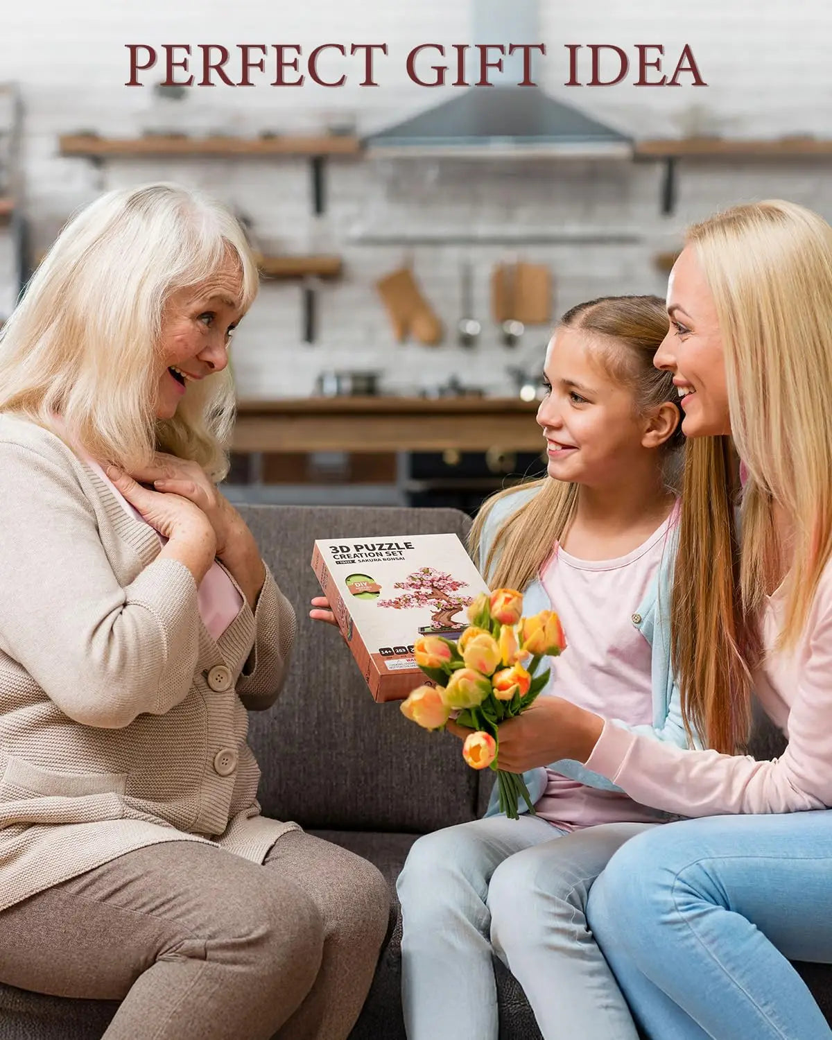 Robotime Rolife 3D Wooden Sakura Bonsai Puzzle Easy Assembly Evergreen Pine Bonsai Kit Christmas Gift for Family Home Decoration