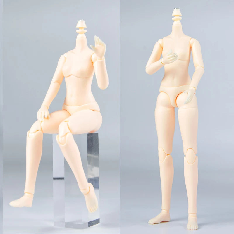 20cm 21cm YMY Body Super White Milk White Girl Body for Ob22, Ob24, Blyth, ICY, DBS, 1/6bjd Doll Head Movable Joint Doll Body