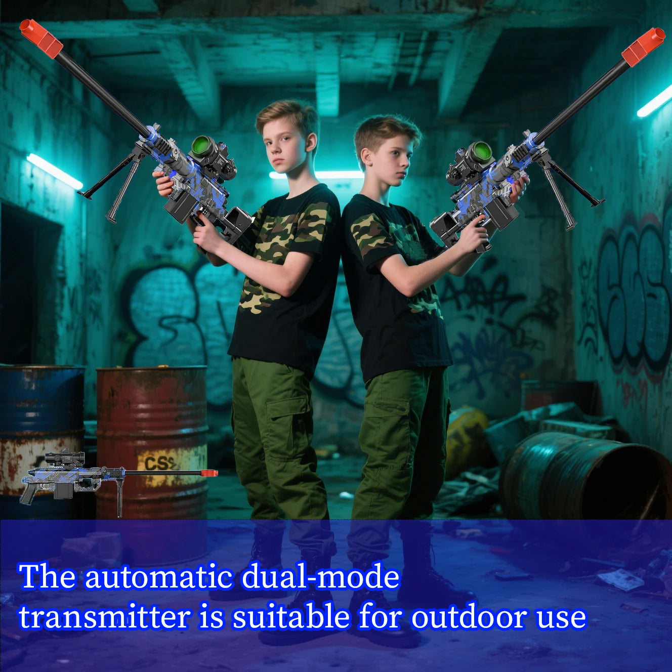 Outdoor Gel Ball Blaster, Electric USB Rechargeable, Mode Manual, Perfect Gift for Christmas and Halloween