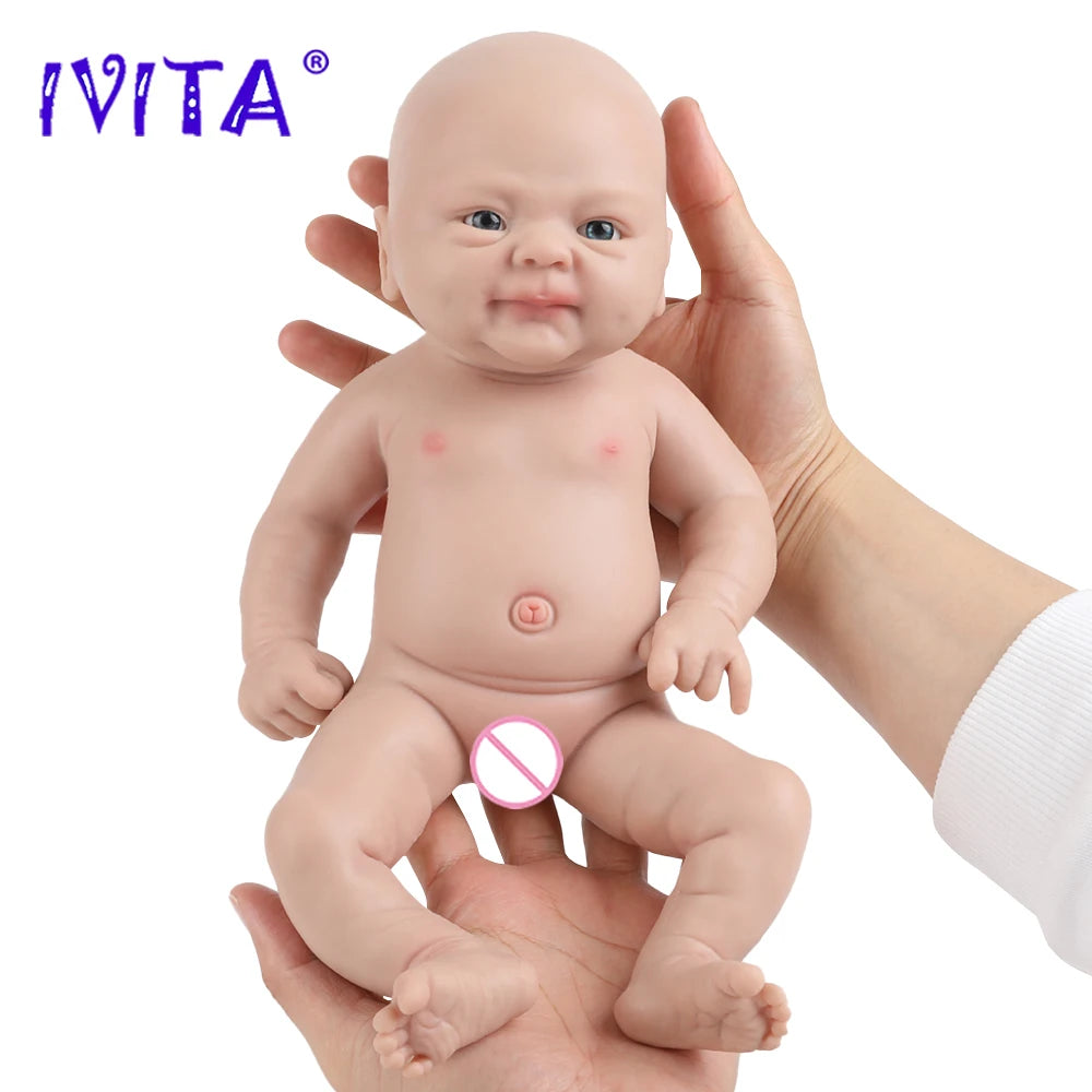 IVITA 14" 1.5kg Full Body Silicone Reborn Doll "coco" Girl Dolls Realistic Baby DIY Blank Soft Children Bebe Lifelike Toys