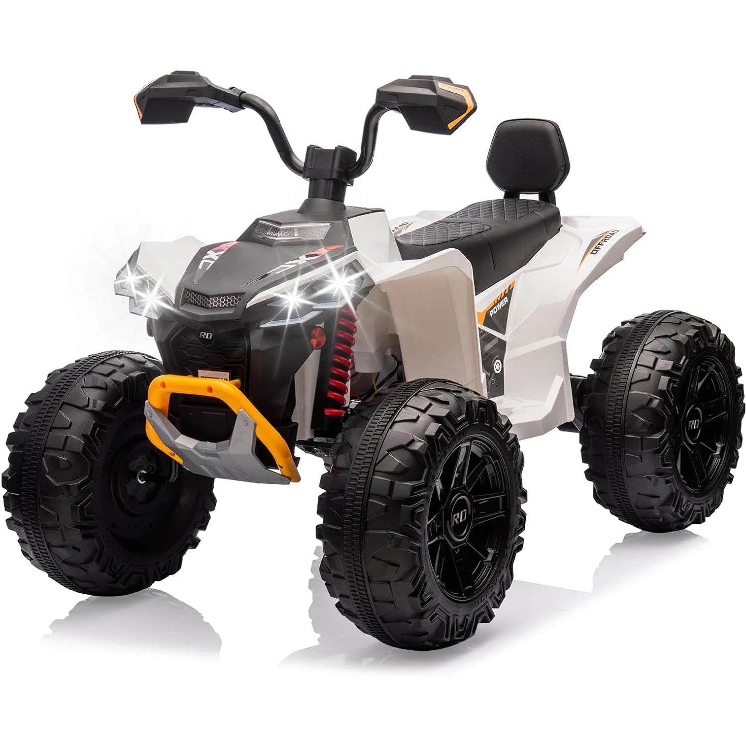 24V Kids Electric ATV 4-Wheeler (2-Seater) Ride on Car Toy with Dual 550w Motor Off-Road with LED Lights & Music Player 3-8Years