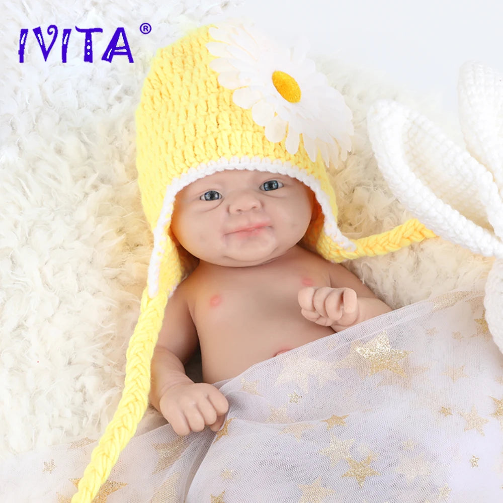 IVITA 14" 1.5kg Full Body Silicone Reborn Doll "coco" Girl Dolls Realistic Baby DIY Blank Soft Children Bebe Lifelike Toys