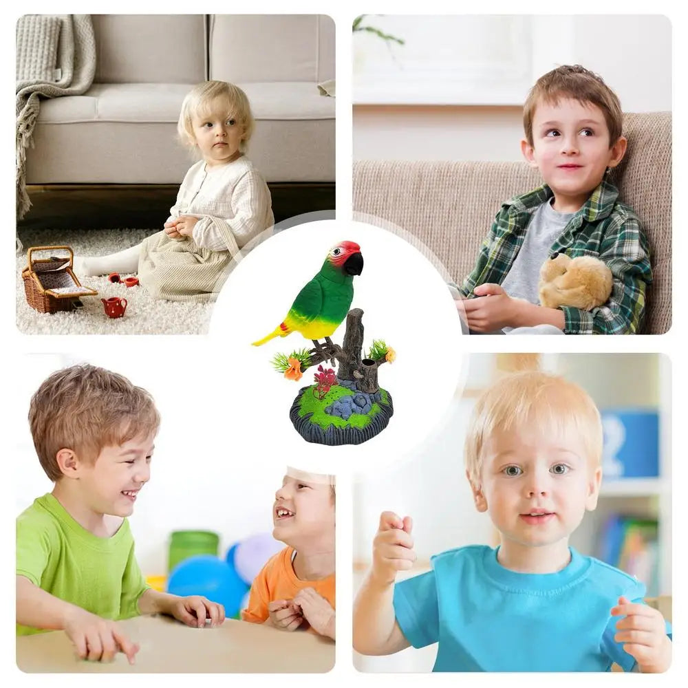 Talking Bird Toy Vocal Robot Birds Toy Electronic Parrot Sensor Realistic Toy For Boys Girls Kid Adults For Home Kids Room Desk