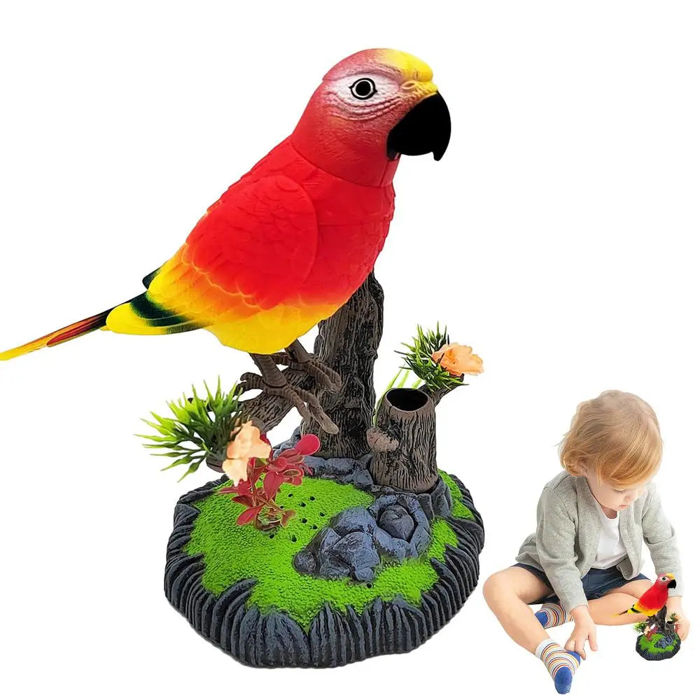 Talking Bird Toy Vocal Robot Birds Toy Electronic Parrot Sensor Realistic Toy For Boys Girls Kid Adults For Home Kids Room Desk
