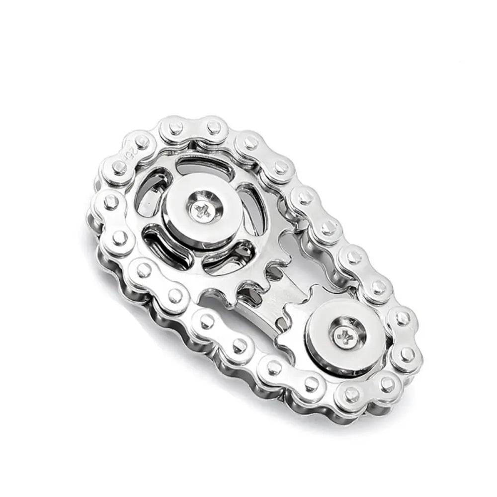 Chains Gear Fidget Spinner Spinning Top Fingertip Sprocket Hand Spinner Chain Gear Gyroscope Metal Wheel Gear Chain Gyroscope