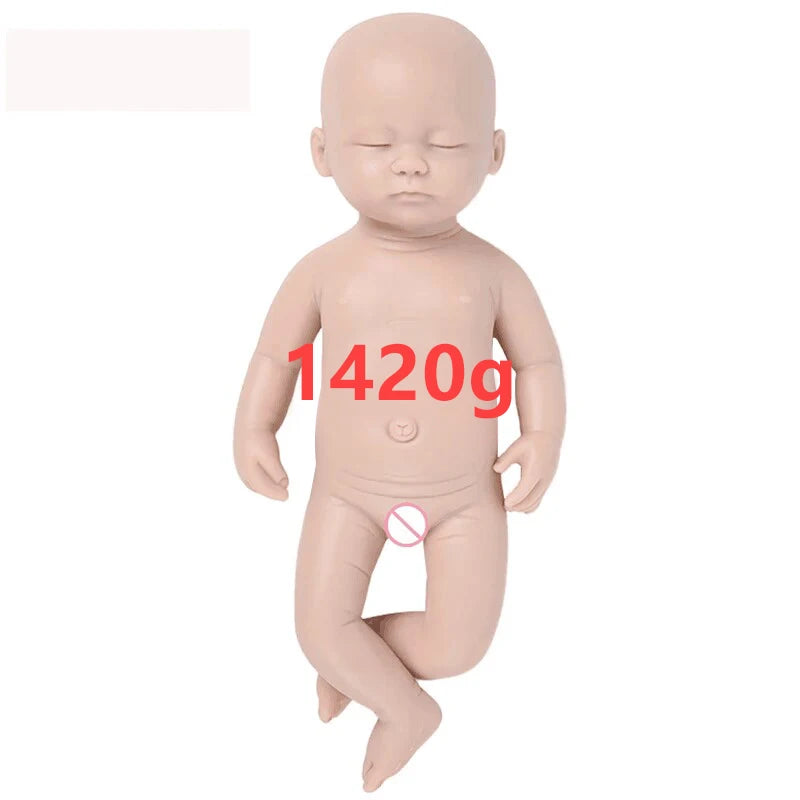 IVITA Silicone Reborn Baby Doll 3 Colors Eyes Choices Lifelike Newborn Baby Unpainted Unfinished Soft Dolls DIY Blank Toys Kit