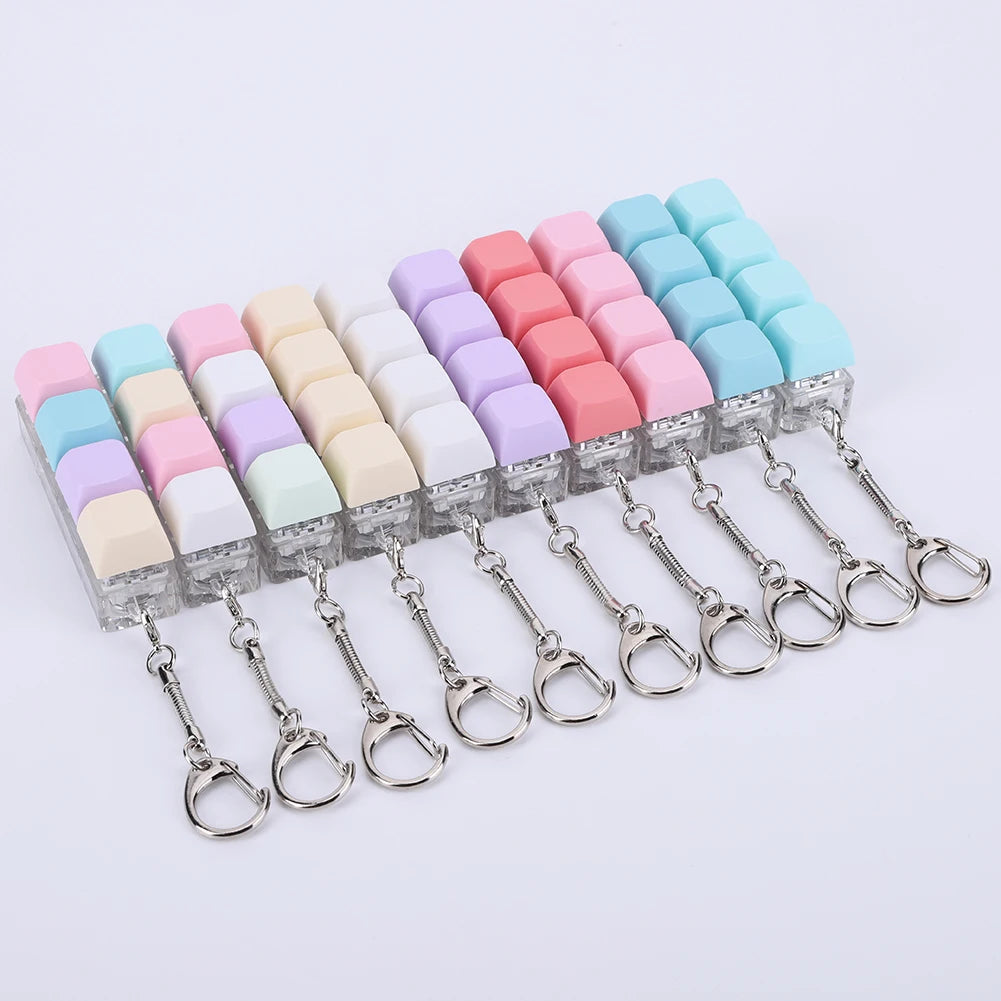 Keyboard Decompression  4 Keys Keyboard Clicker  with LED Light Keyboard Fidget  Mechanical Key  for Adult and Kids