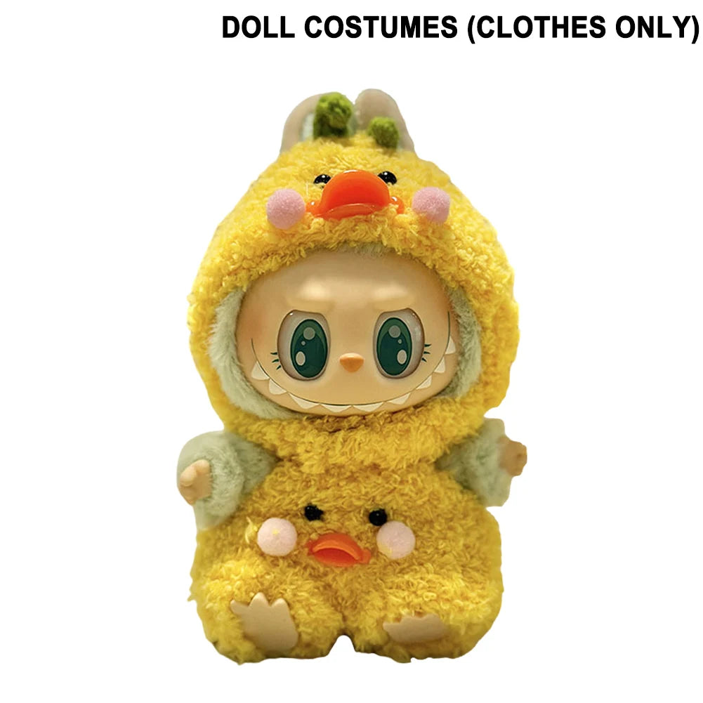 Labubu Plush Doll Clothes Plush Doll Changing Clothes Dolll Clothes Suit Cartoon Cute Clothes Dolls Accessories Christmas Gift