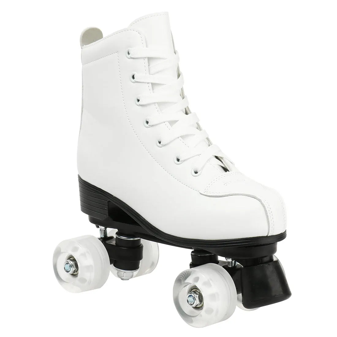 Double Row Roller Skate Shoes Flashing 4 Wheels Skates Size 37 38 39 40 41 Women Men Beginner Outdoor Skating Quad Sneakers Gift