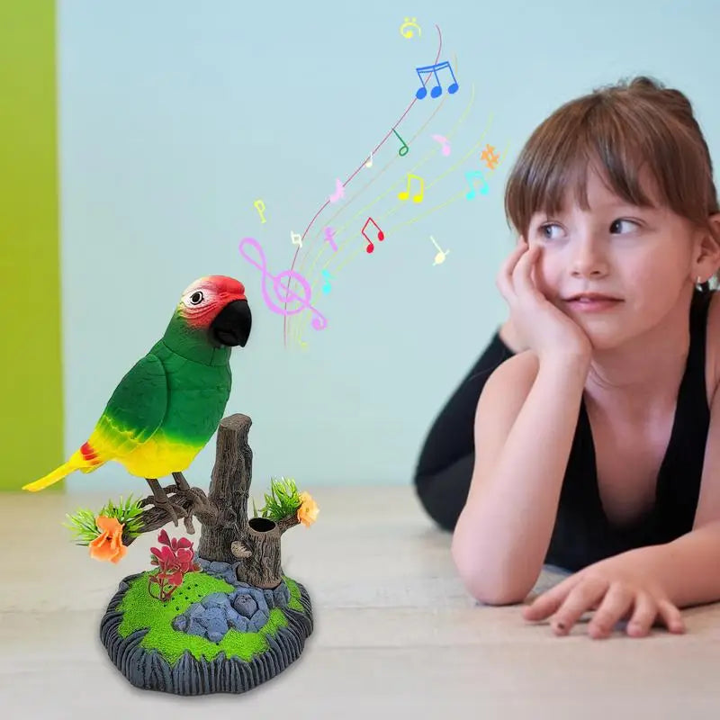 Talking Bird Toy Vocal Robot Birds Toy Electronic Parrot Sensor Realistic Toy For Boys Girls Kid Adults For Home Kids Room Desk