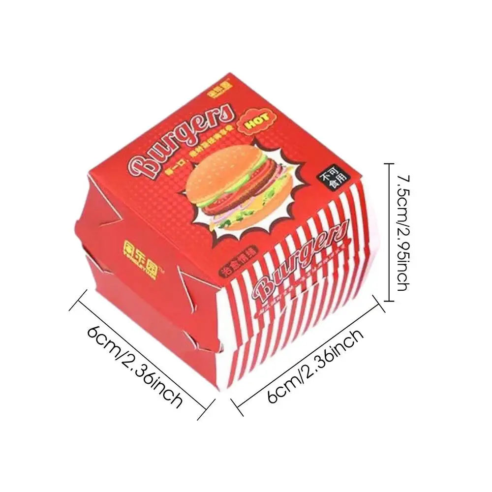 Burger Squish Tearable 3D S quishys Hamburger Toys Burger Stress Ball Silicone Stress Relief Squeeze Ball