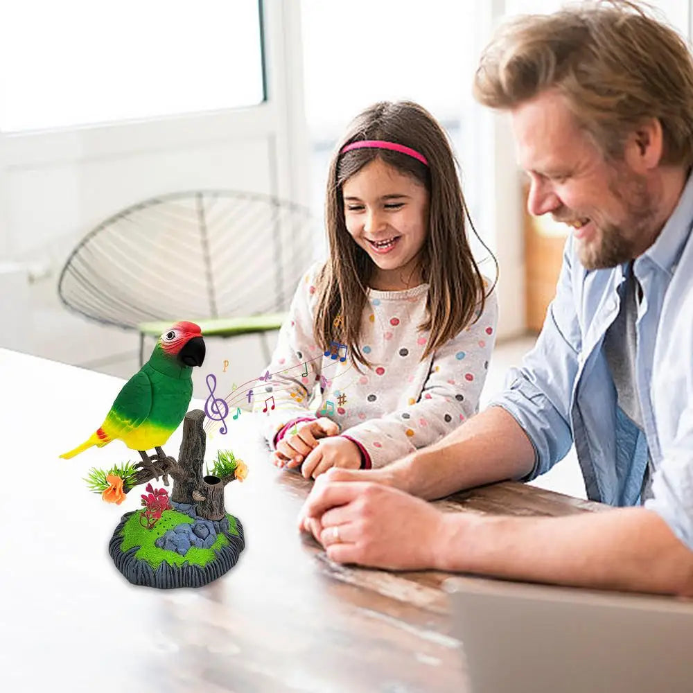 Talking Bird Toy Vocal Robot Birds Toy Electronic Parrot Sensor Realistic Toy For Boys Girls Kid Adults For Home Kids Room Desk