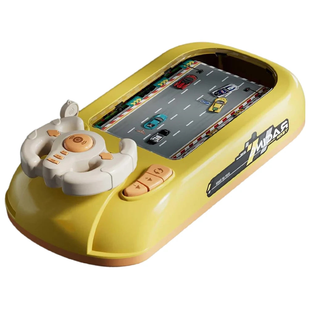 Driving Simulator with Music & Vehicle Sound Effects Interactive Simulation Driving Steering Wheel Toy Car Racing Adventure Game