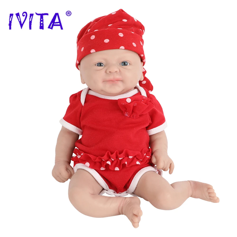 IVITA 14" 1.5kg Full Body Silicone Reborn Doll "coco" Girl Dolls Realistic Baby DIY Blank Soft Children Bebe Lifelike Toys