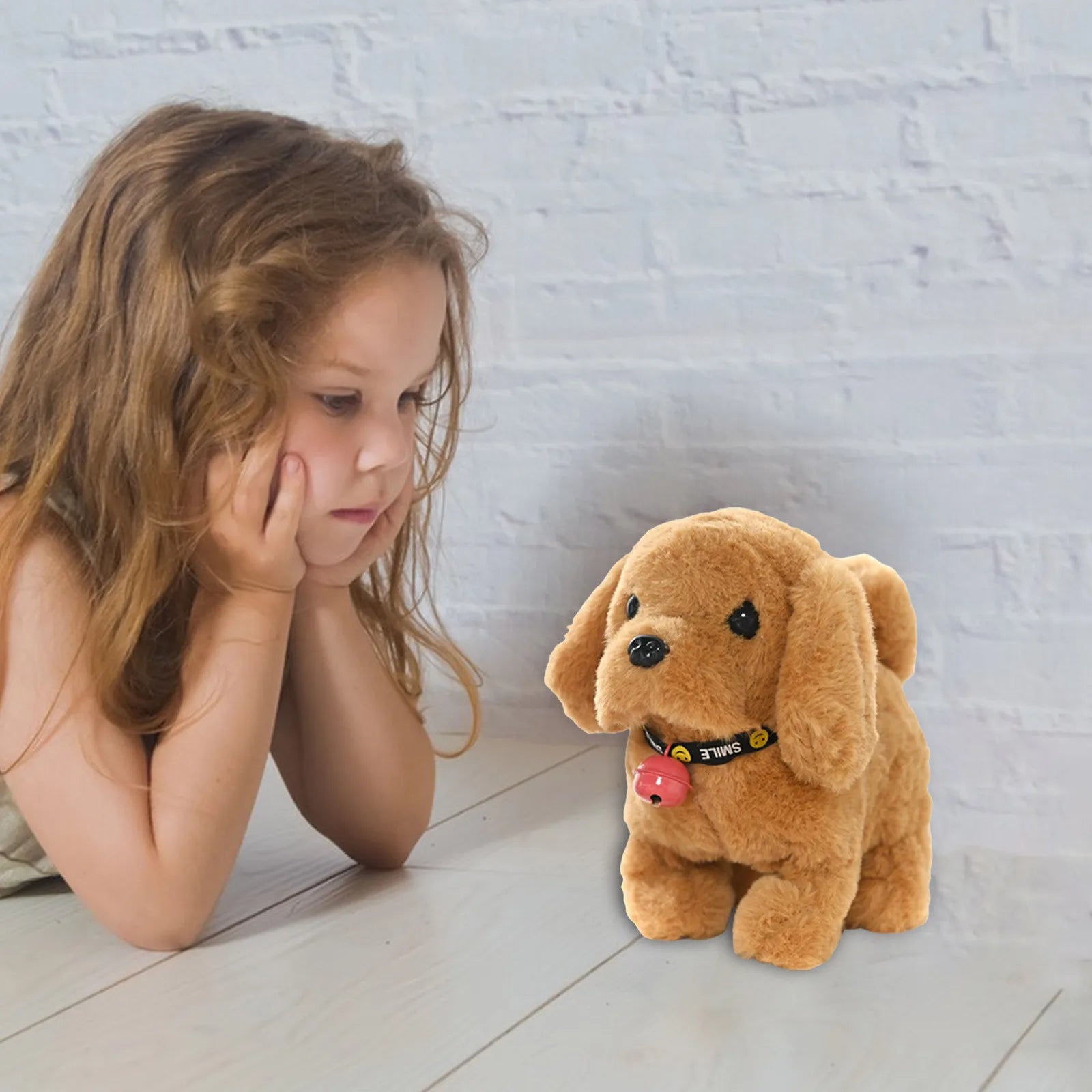 Baby Soft with Music h Electronic Interactive Puppy Walking Barking Tail Wagging Stretching Companion Animal Suitable For