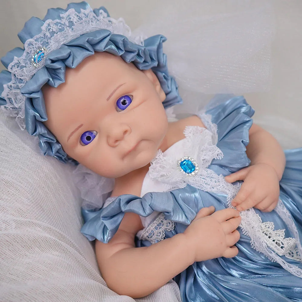 20.47INCH Big Reborn Full Body Silicone Doll Adorable Smile Newborn Baby Girl