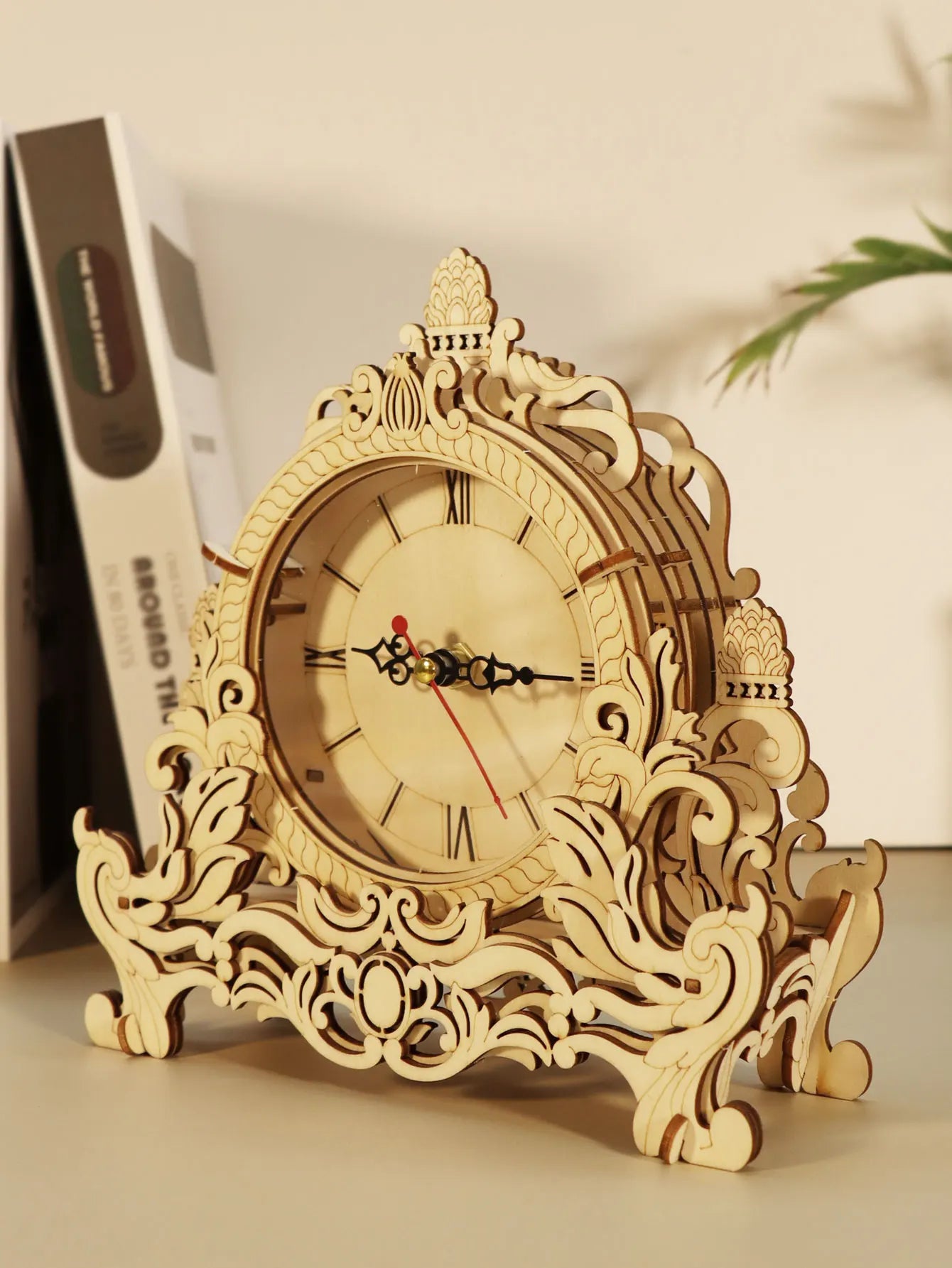 3D Puzzles Carved Clock Wooden Model Kits for Adults To Build Retro Craft Christmas And Birthday Gifts Home Decoration