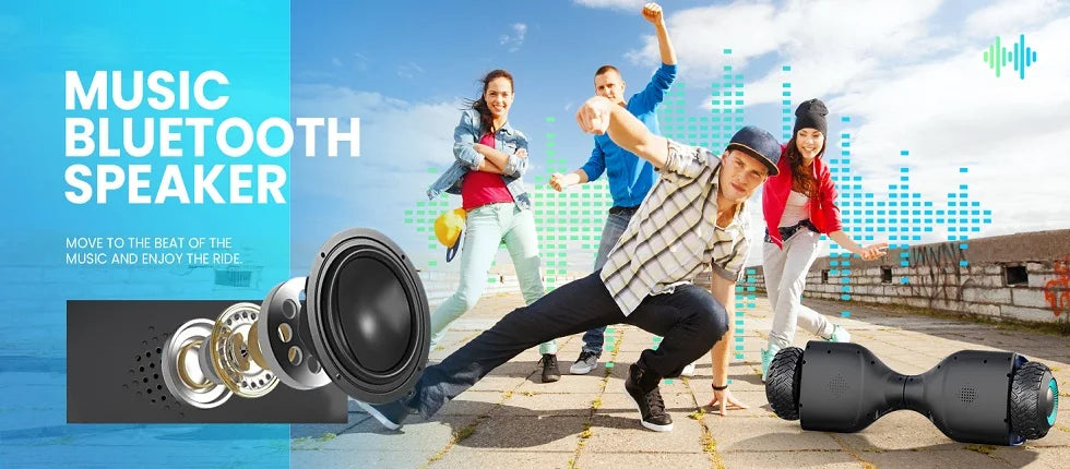 6.5''Self Balancing Hoverboard -All Terrain Hoverboard for Kids w/ LED Light&Bluetooth Speaker